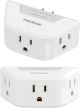 Multi Plug Wall Outlet Extender, Electrical 3 Outlet Wall Plug Splitter, 3-Sided Multiple Plug Expander No Surge Protector for Cruise Ship, Home and Office, 2 Pack