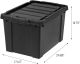 IRIS USA 6 Pack 76qt/19gal Heavy-Duty Storage Plastic Bin Tote Container, Black