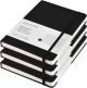 SAYAYA 3 Pack Notebooks Journals, Classic Ruled Notebook, 100Gsm Thick Paper Lined Journal, Hardcover Notebook for Office Home School Business, 5.5×8.3 Inch (Black)