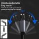 Retractable Car Charger with Dual Type-C Retractable Charging Cables and 2 USB Ports, 4 in 1 Fast Car Phone Charger with Voltage Display for iPhone 15/14/13/12 Pro Max,iPad,Samsung