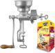 Corona Corn Grinder, Grain Mill, Manual Grinder For Corn, Rice, Soybeans, Pepper, Chickpeas, Cast Iron Wheat Grinder For Domestic Use, Gray, Corona Cast Iron Corn and Grain Mill with Low Hopper