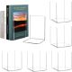 HappyHapi Book Ends Acrylic Bookends for Shelves, Clear Book Holder Stand, Non-Skid Decorative Bookend, Study Book Organizer for Home Library Office, 5 x 5 x 7.3 in (6 Pair/ 12 Pcs, Large)