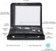 Zippered Padfolio Portfolio Binder, OOWOLF Leather Travel Conference Folder Executive Business Padfolio Case with Writing Pad Tablet