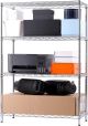 SHQUANSHMEI Heavy Duty Storage Shelf 4 Tier Adjustable Storage Shelf Shelving Unit-Steel with Polish Chrome Free Standing Rack Organization for Laundry Bathroom Kitchen.
