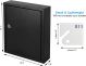 KYODOLED Key Storage Lock Box with Key,Locking Key Cabinet,60 Key Management Wall Mount with Key Lock,Key Hooks & Tags Key Labels,(Black,60 Key)