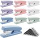 10 Pcs Commercial Desktop Staplers Metal Desktop Stapler with 6000 Staples 25 Sheet Capacity Stapler and Staples Cute Office Stapler Macaron Color Desk Stapler for Home School Office Supplies