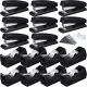 16 Pieces Desk Staplers Tape Dispensers Sets Staplers for Desk Office Stapler with Standard Staples Black Tape Holder Desktop Tape Dispenser with White Tape for Office School