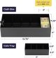 Cash Box Money Organizer - 15” x 7.5” x 4” Cashbox 5 Compartments Drawer Tray - Bills and Coin Slot with Combination Lock for POS Register, Kiosk, Retail, Personal and Business Use, Black