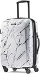 American Tourister Moonlight Hardside Expandable Luggage with Spinner Wheels, Marble, Carry-On 21-Inch