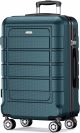 SHOWKOO Luggage PC+ABS Durable Expandable Hardside Suitcase with Double Spinner Wheels TSA Lock 28-Inch, Armygreen