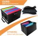 TABIGER Fireproof File Box with Lock Fireproof Document Box Document Lock Box Portable Filling Box with Handle Waterproof Important Document Organizer Hanging File Storage Box for Letter Legal Black