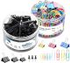 Office Supplies Paper Clips Binder Clips - 600Pcs Colored Office Clips Set, Assorted Sizes Paperclips Paper Clamps Rubber Bands Push Pins for Document Organizing, Home Office Teacher School Supplies